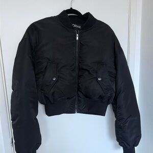 The Frankie Shop Cropped Bomber Jacket